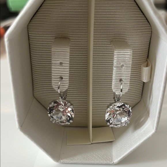 SWAROVSKI MILLENIA WHITE Silver Halo Crystal Earrings BRAND NEW - Picture 2 of 4